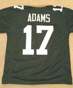 UNSIGNED CUSTOM Sewn Stitched Davante Adams Green Jersey