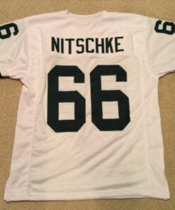 UNSIGNED CUSTOM Sewn Stitched Ray Nitschke White Jersey