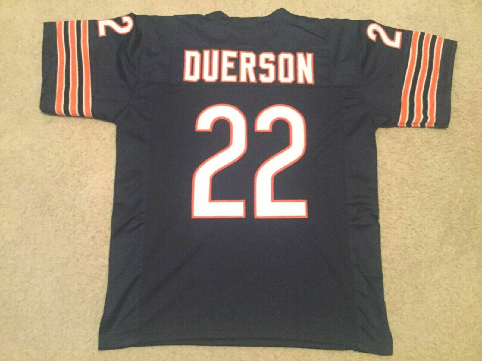 UNSIGNED CUSTOM Sewn Stitched Dave Duerson Blue Jersey