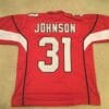 UNSIGNED CUSTOM Sewn Stitched David Johnson Red Jersey