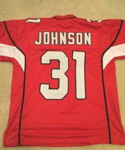 UNSIGNED CUSTOM Sewn Stitched David Johnson Red Jersey