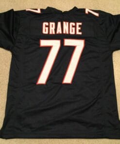 UNSIGNED CUSTOM Sewn Stitched Red Grange Blue Jersey