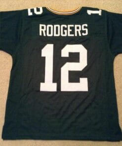UNSIGNED CUSTOM Sewn Stitched Aaron Rodgers Green Jersey