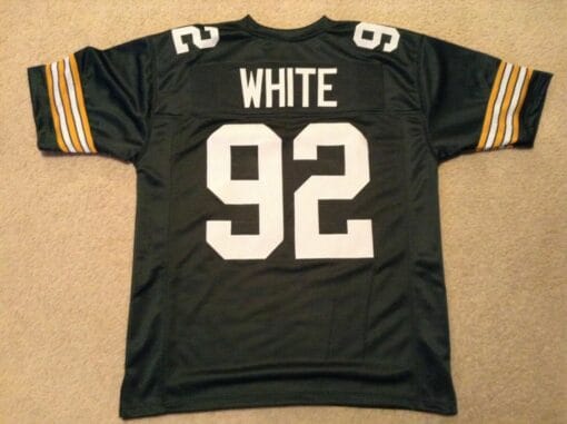UNSIGNED CUSTOM Sewn Stitched Reggie White Green Jersey