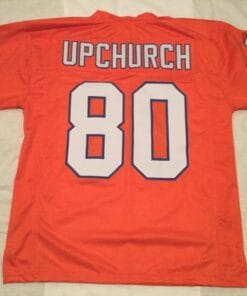 UNSIGNED CUSTOM Sewn Stitched Rick Upchurch Orange Jersey