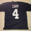 UNSIGNED CUSTOM Sewn Stitched Derek Carr Black Jersey