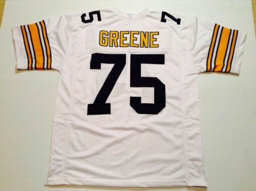 UNSIGNED CUSTOM Sewn Stitched Joe Greene White Jersey