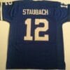 UNSIGNED CUSTOM Sewn Stitched Roger Staubach Blue Jersey