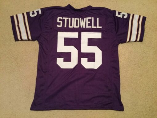 UNSIGNED CUSTOM Sewn Stitched Scott Studwell Purple Jersey