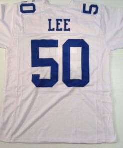 UNSIGNED CUSTOM Sewn Stitched Sean Lee White Jersey