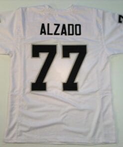 UNSIGNED CUSTOM Sewn Stitched Lyle Alzado White Jersey