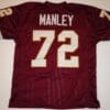 UNSIGNED CUSTOM Sewn Stitched Dexter Manley Burgundy Jersey