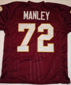 UNSIGNED CUSTOM Sewn Stitched Dexter Manley Burgundy Jersey