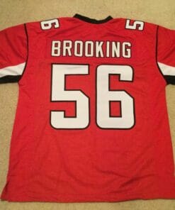 UNSIGNED CUSTOM Sewn Stitched Keith Brooking Red Jersey