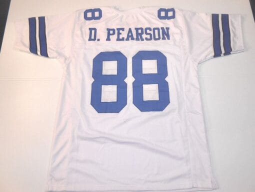 UNSIGNED CUSTOM Sewn Stitched Drew Pearson White Jersey