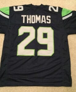 UNSIGNED CUSTOM Sewn Stitched Earl Thomas Blue Jersey