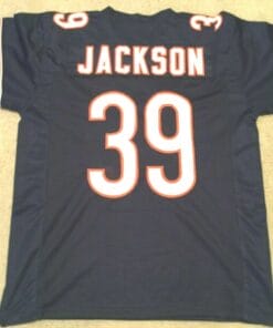 UNSIGNED CUSTOM Sewn Stitched Eddie Jackson Blue Jersey