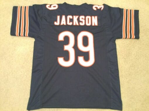 UNSIGNED CUSTOM Sewn Stitched Eddie Jackson Blue Jersey