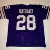 UNSIGNED CUSTOM Sewn Stitched Ahmad Rashad Purple Jersey