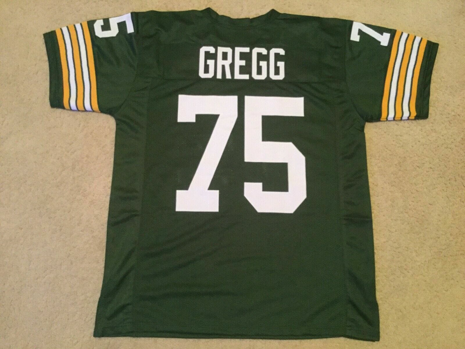 UNSIGNED CUSTOM Sewn Stitched Forrest Gregg Green Jersey
