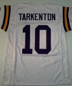UNSIGNED CUSTOM Sewn Stitched Fran Tarkenton White Jersey