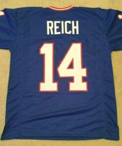 UNSIGNED CUSTOM Sewn Stitched Frank Reich Blue Jersey