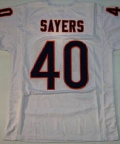 UNSIGNED CUSTOM Sewn Stitched Gale Sayers White Jersey