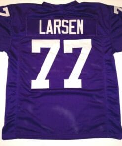 UNSIGNED CUSTOM Sewn Stitched Gary Larsen Purple Jersey