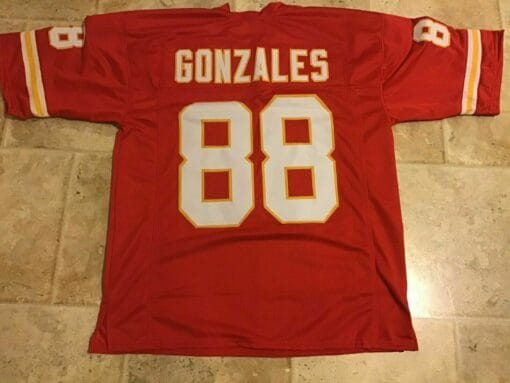 UNSIGNED CUSTOM Sewn Stitched Tony Gonzalez ERROR Red Jersey