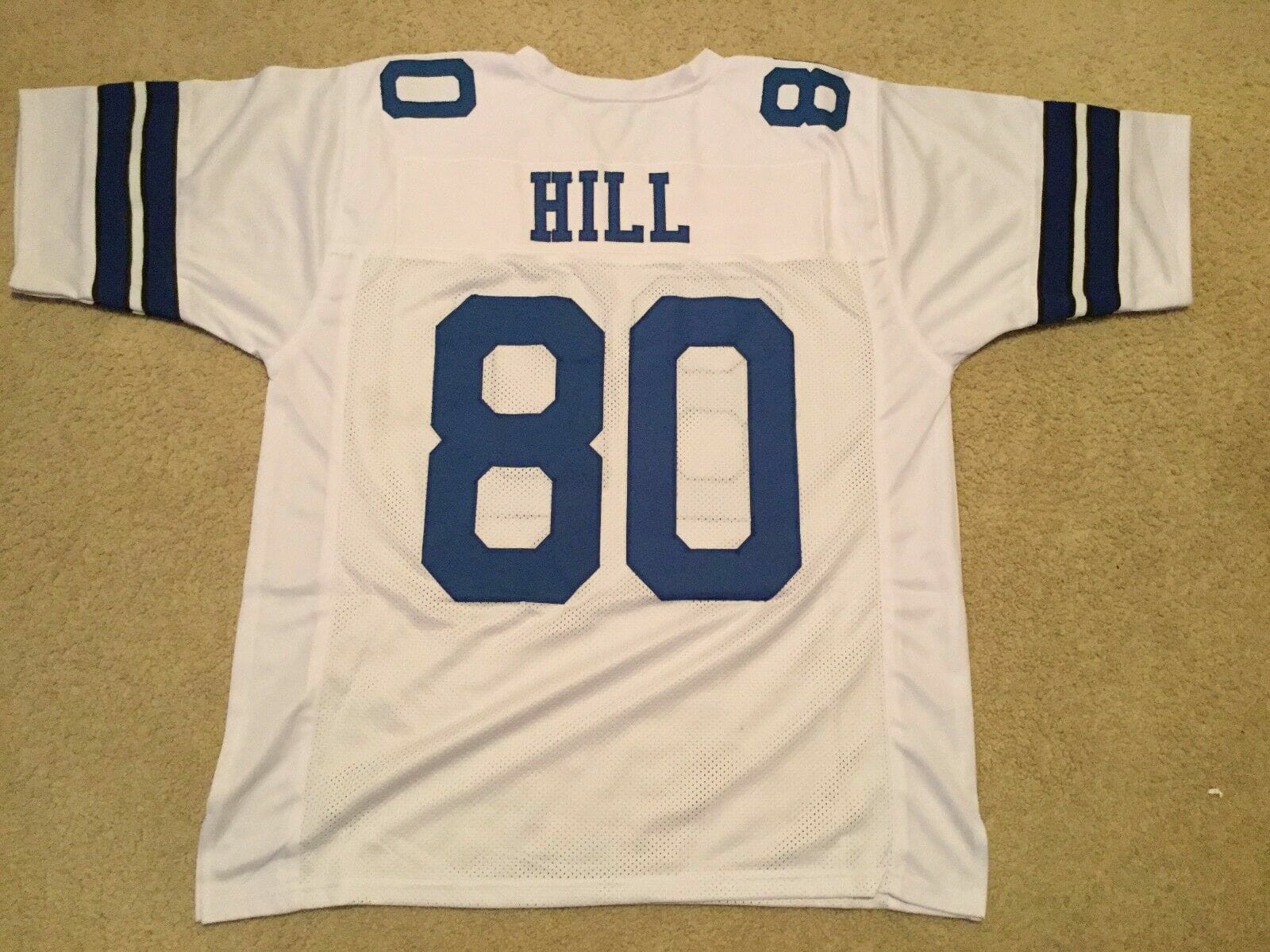 UNSIGNED CUSTOM Sewn Stitched Tony Hill White Jersey