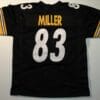 UNSIGNED CUSTOM Sewn Stitched Heath Miller Black Jersey