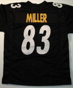 UNSIGNED CUSTOM Sewn Stitched Heath Miller Black Jersey