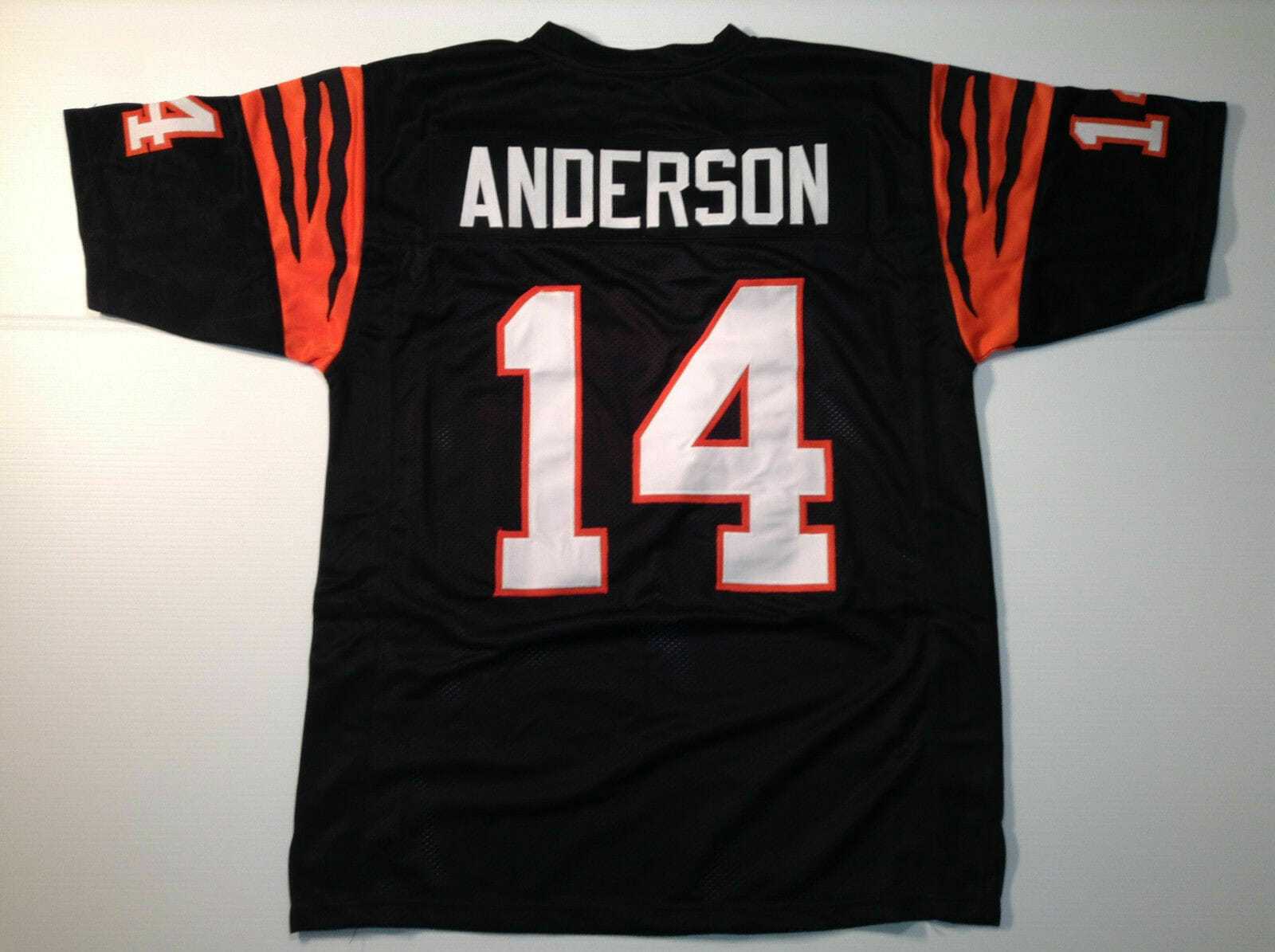 UNSIGNED CUSTOM Sewn Stitched Ken Anderson Black Jersey