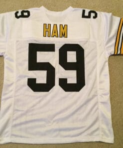 UNSIGNED CUSTOM Sewn Stitched Jack Ham White Jersey