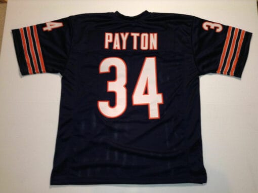 UNSIGNED CUSTOM Sewn Stitched Walter Payton Blue Jersey