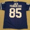 UNSIGNED CUSTOM Sewn Stitched Jack Youngblood Retro Blue Jersey