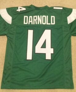 Sam Darnold UNSIGNED CUSTOM Sewn Stitched Green Jersey