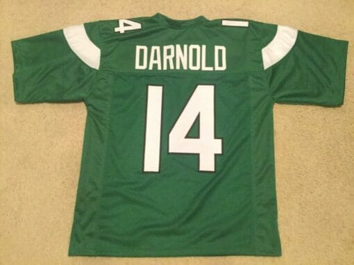 Sam Darnold UNSIGNED CUSTOM Sewn Stitched Green Jersey