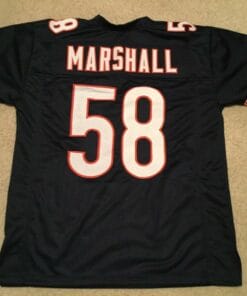 UNSIGNED CUSTOM Sewn Stitched Wilber Marshall Blue Jersey