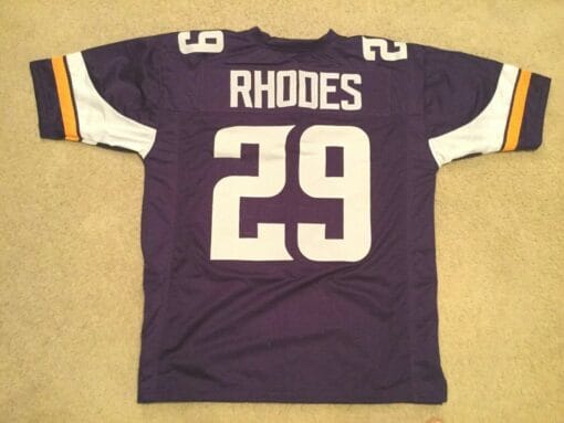 UNSIGNED CUSTOM Sewn Stitched Xavier Rhodes Purple Jersey