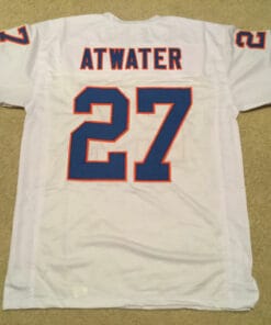 UNSIGNED CUSTOM Sewn Stitched Steve Atwater White Jersey
