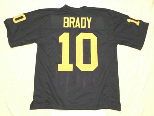 UNSIGNED CUSTOM Sewn Stitched Tom Brady Blue Jersey