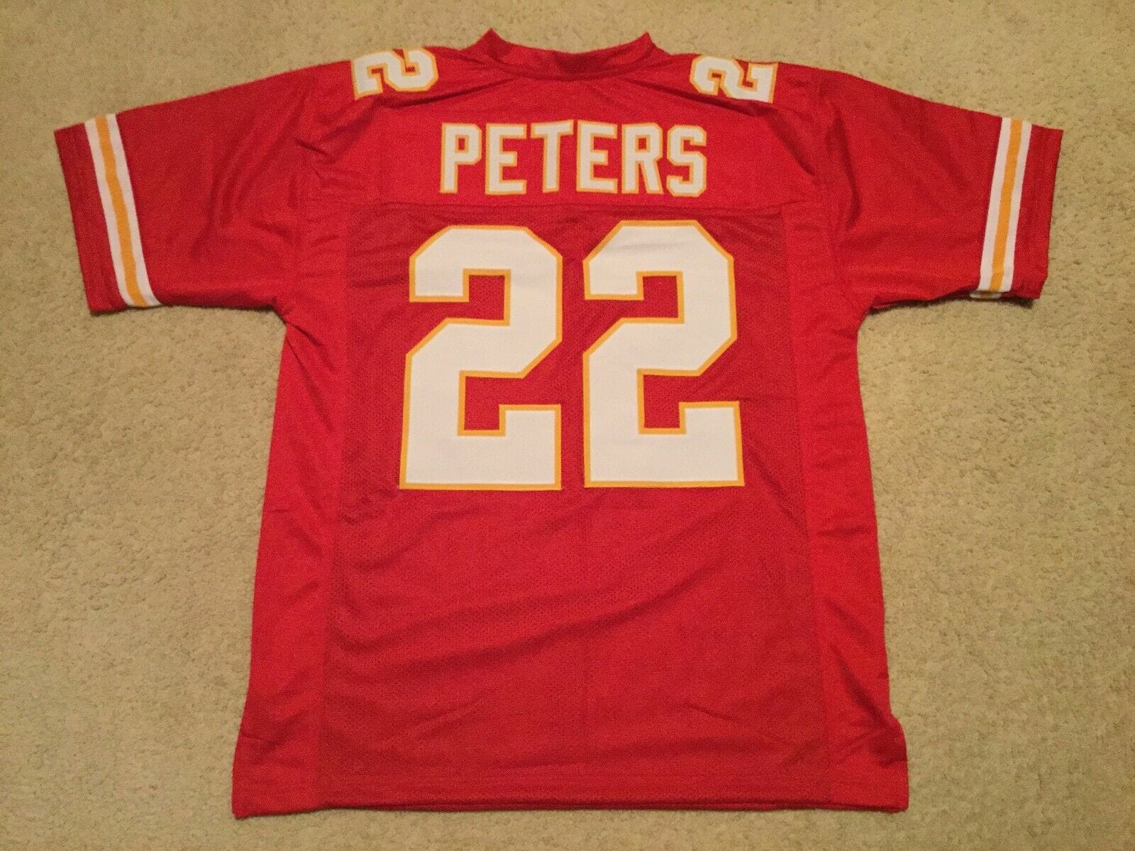 UNSIGNED CUSTOM Sewn Stitched Marcus Peters Red Jersey