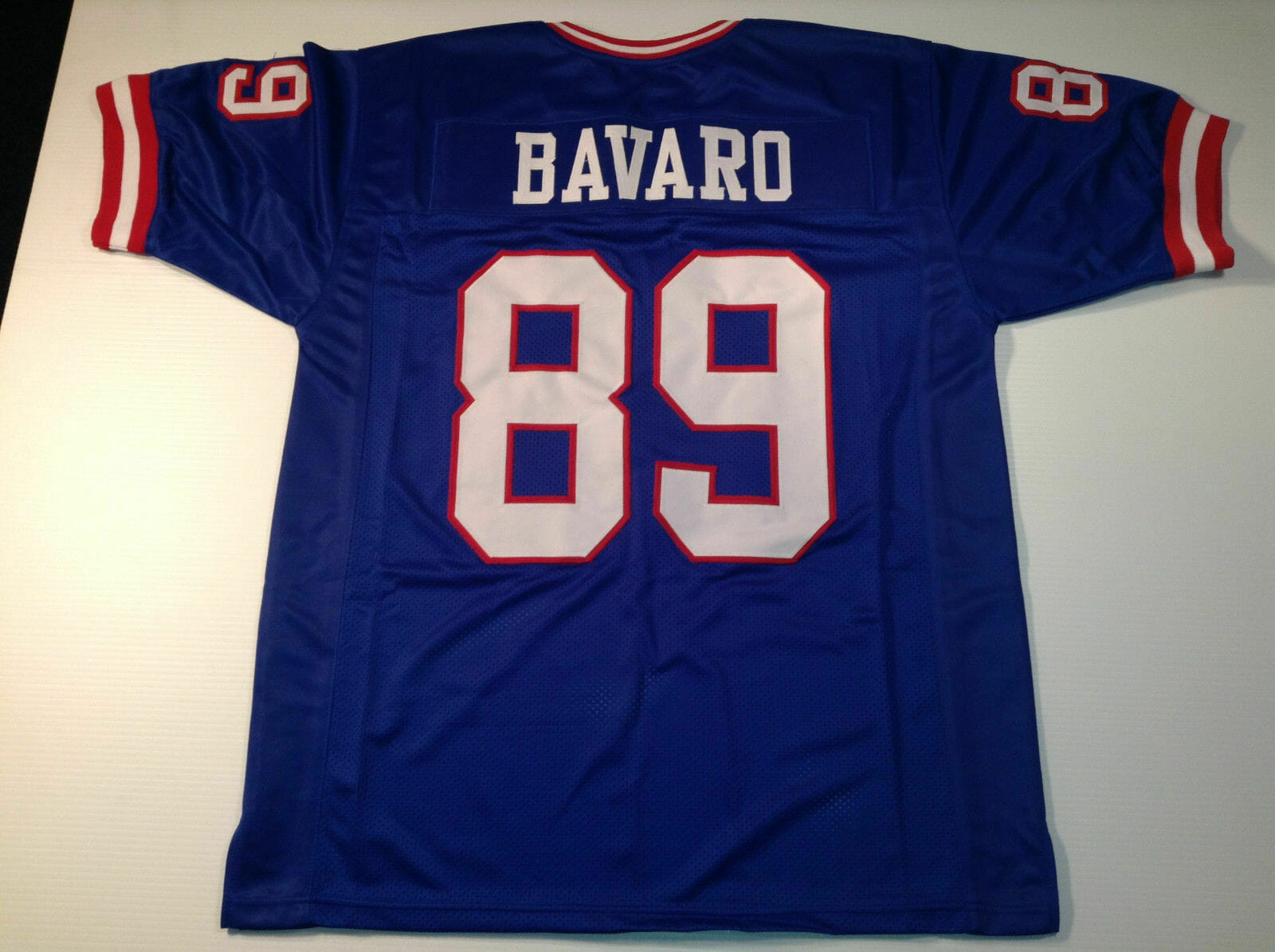 UNSIGNED CUSTOM Sewn Stitched Mark Bavaro Blue Jersey