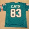 UNSIGNED CUSTOM Sewn Stitched Mark Clayton Teal Jersey