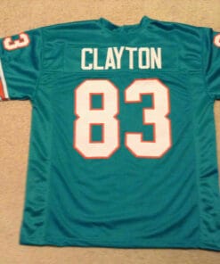 UNSIGNED CUSTOM Sewn Stitched Mark Clayton Teal Jersey