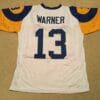 UNSIGNED CUSTOM Sewn Stitched Kurt Warner White Jersey