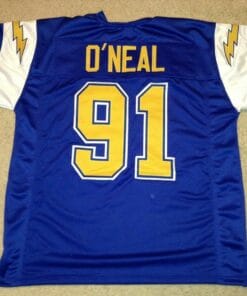 UNSIGNED CUSTOM Sewn Stitched Leslie O'Neal Bllue Jersey