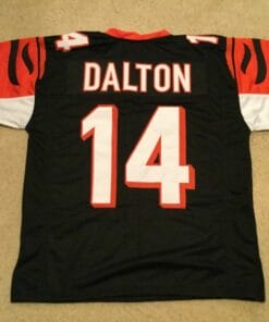 UNSIGNED CUSTOM Sewn Stitched Andy Dalton Black Jersey