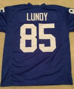 UNSIGNED CUSTOM Sewn Stitched Lamar Lundy Old Style Blue Jersey